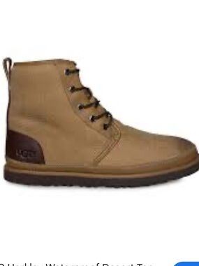 UGG Men's HarkleyWaterproof Leather Desert Tan Winter Boots, size 9